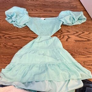 Sky to moon blue mini dress